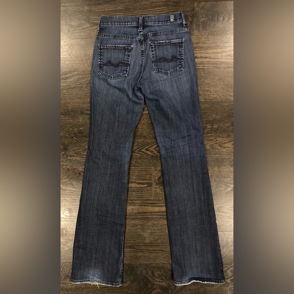 Seven for All Mankind Mid Rise Dark Wash Bootcut Jeans Sz 26 - Picture 2 of 10